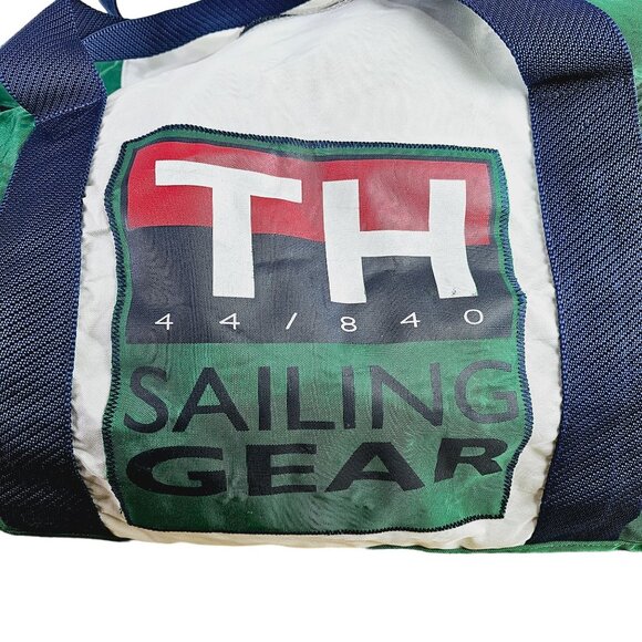 Vtg 90s Tommy Hilfiger Sailing Gear 44/840 SUPER RARE Huge Heavy Duty Duffle Bag - Picture 3 of 7